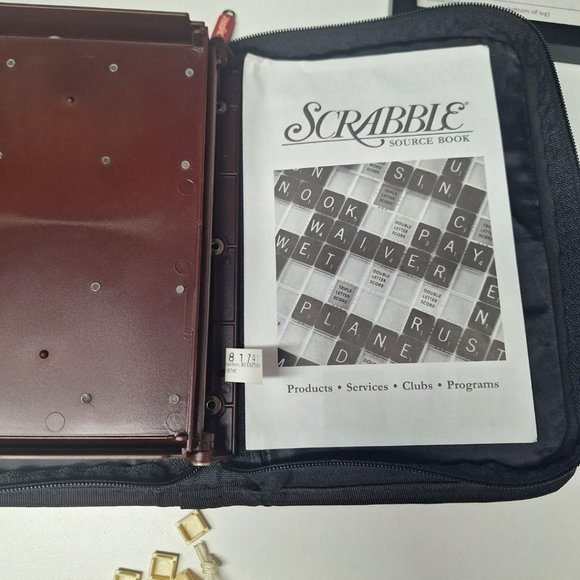 Scrabble Folio Travel Game 2001 Vintage Zipper Car Ride Pencil No Score Sheet - Picture 5 of 13
